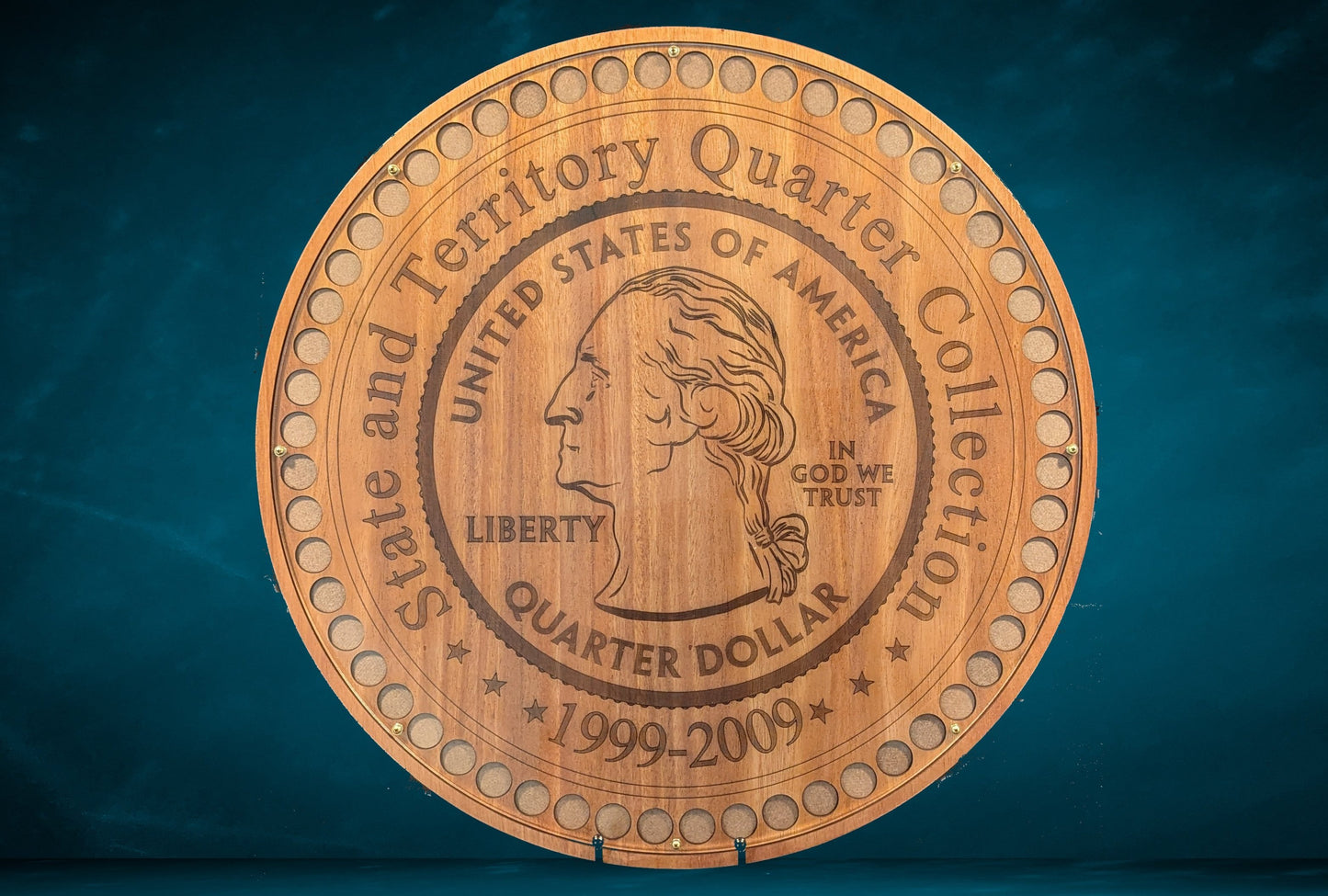 56 State Quarter Display Heads